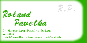 roland pavelka business card